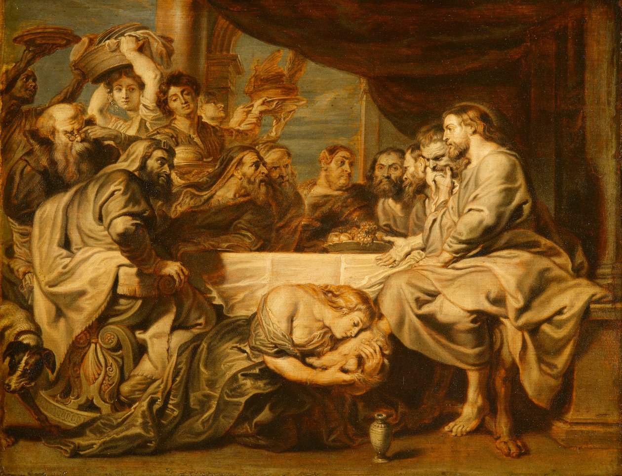 Cristo na casa de Simão de after Peter Paul Rubens