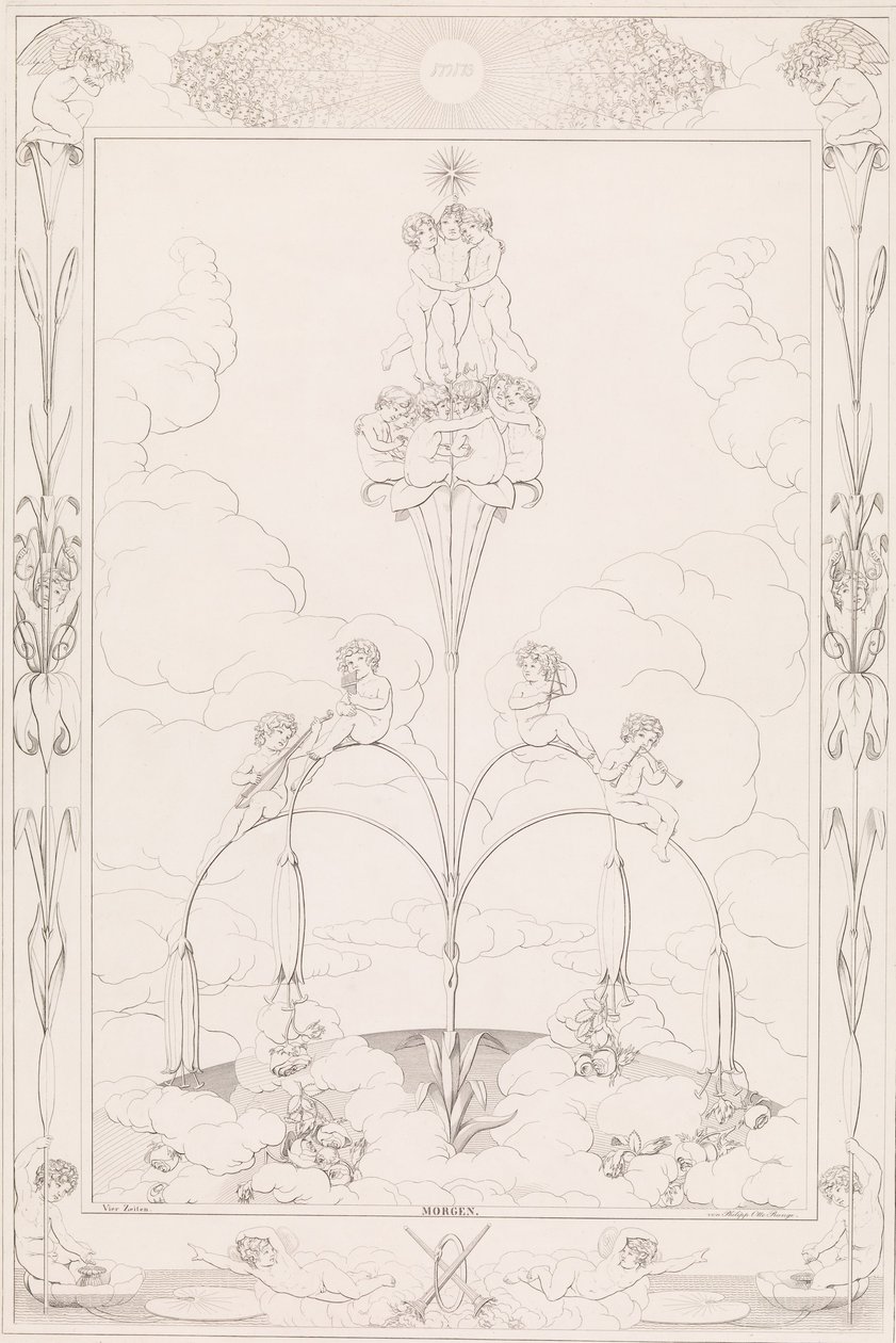 Bom dia, da série The Times of the Day, 1807. de After Philipp Otto Runge