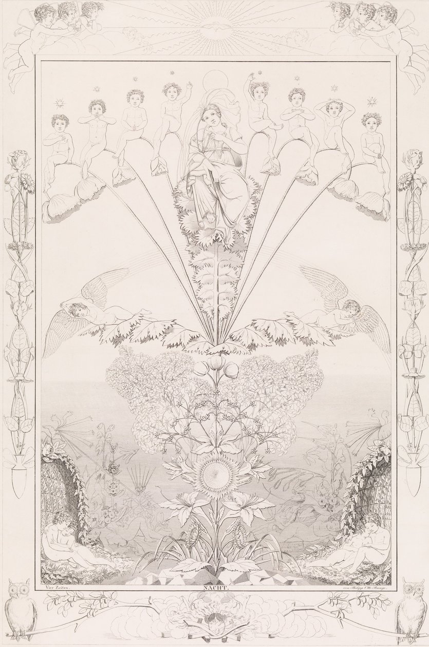 Noite, da série The Times of the Day, 1807. de After Philipp Otto Runge