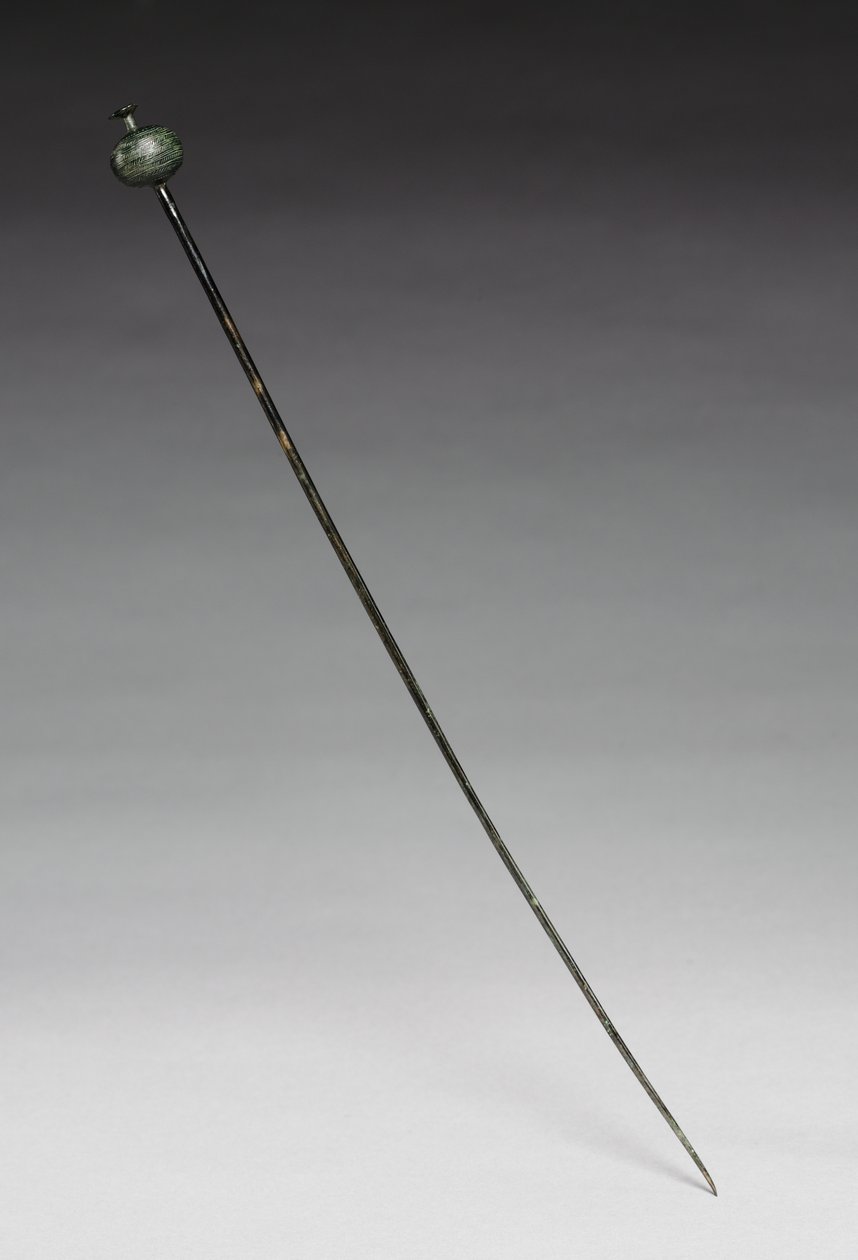 Alfinete de vestuário, c.1400 aC (bronze fundido e forjado) de Age Bronze