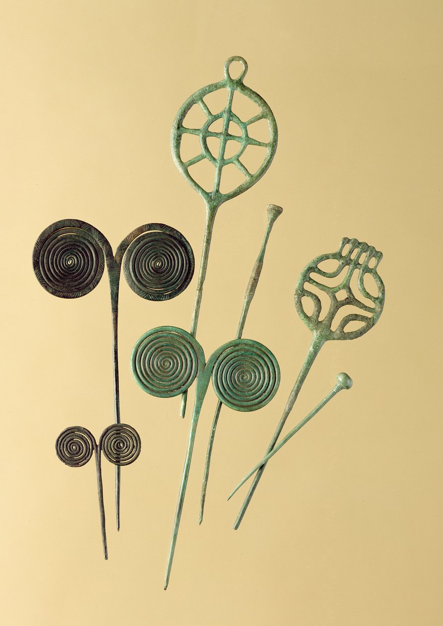 Agulhas, de Ober- und Unterbinbach, Haina, Grossenlueder e Liebenau (bronze) de Age Bronze