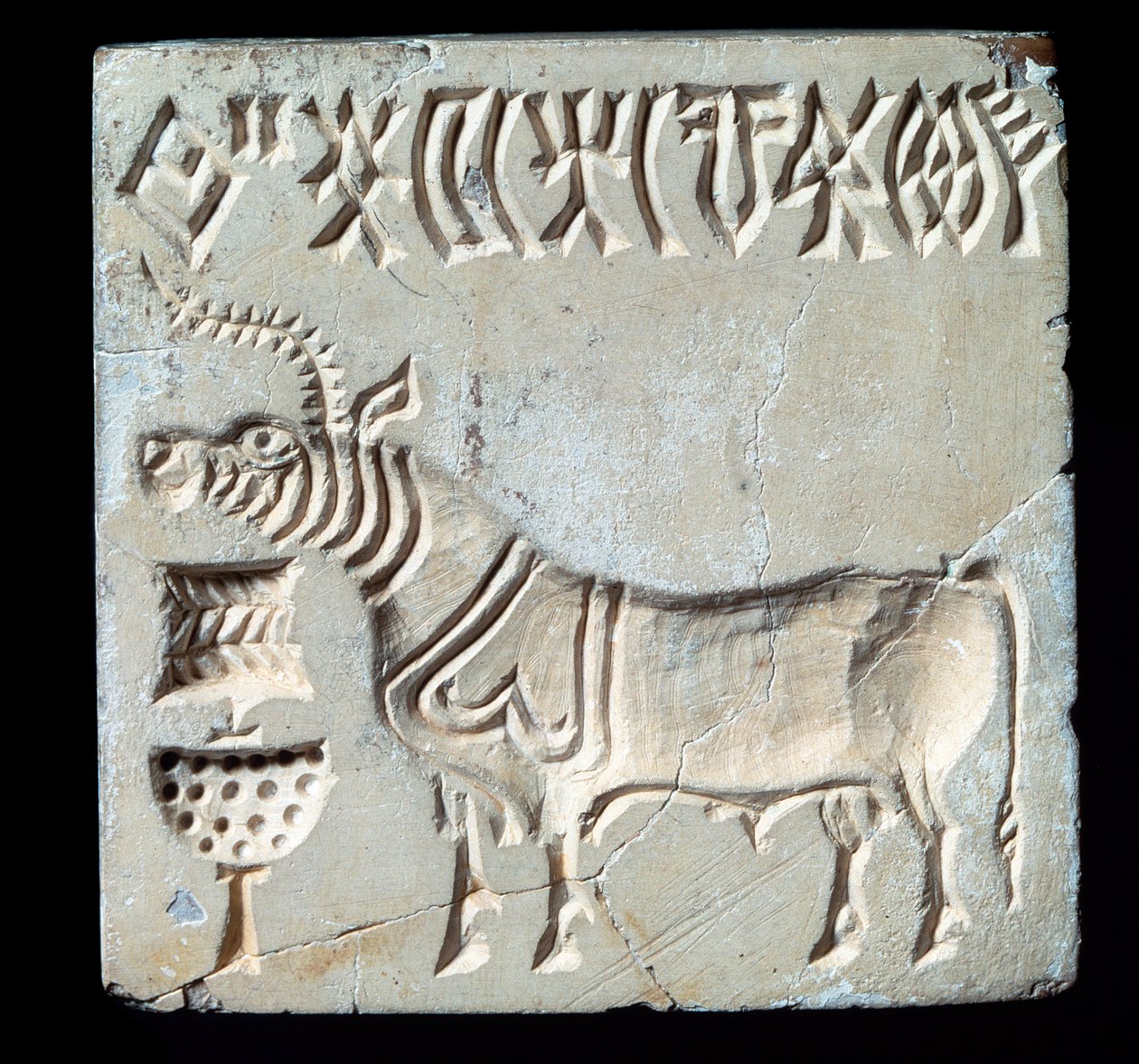 Selo de pedra, de Mohenjo-daro, século 26-25 a.C. (Idade do Bronze) de Age Bronze