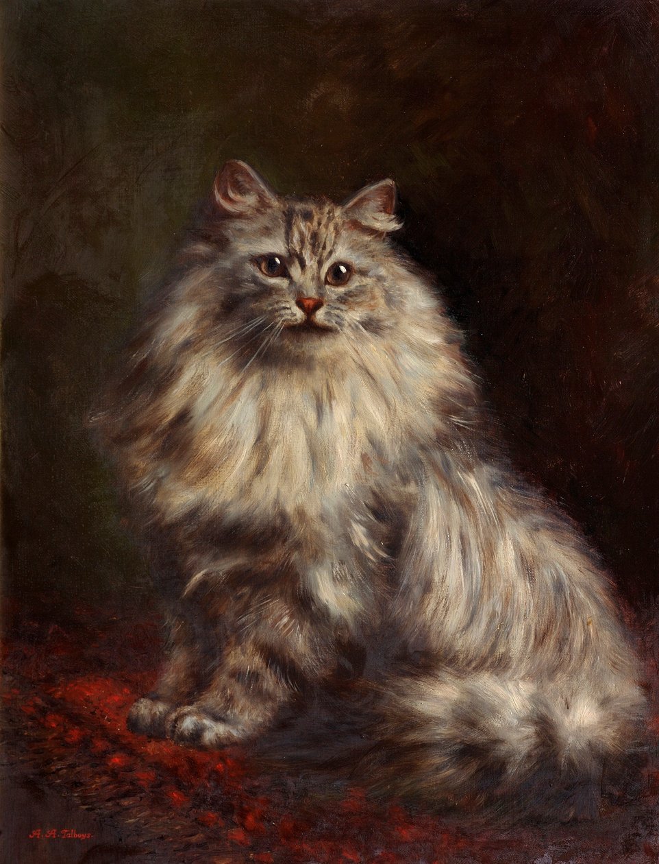 Gato Persa, c.1908-20 de Agnes Augusta Talboys