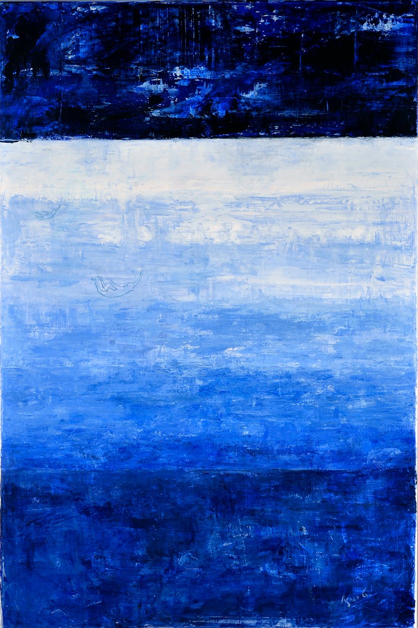 E Jump, 2018 (acrílico sobre tela) de Agnes Girardon