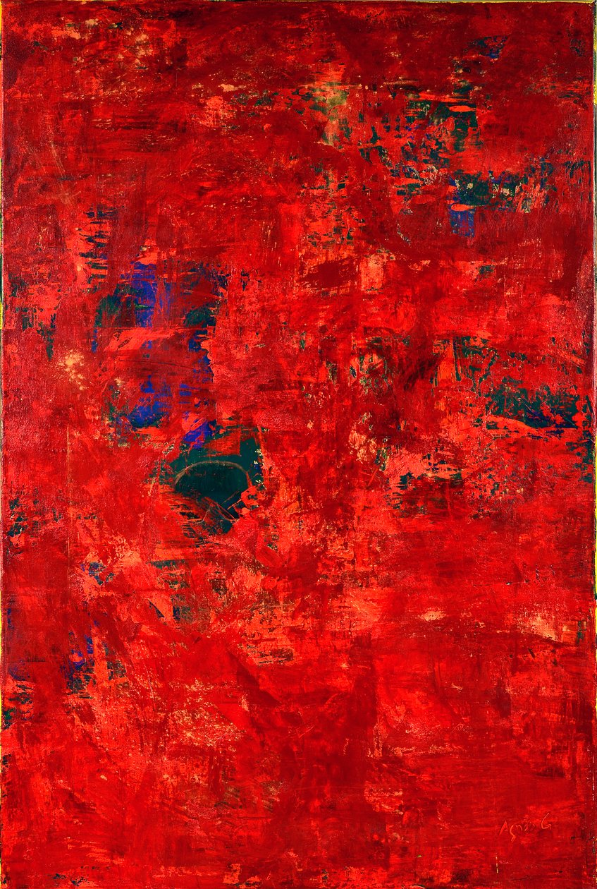 E.T. In Red, 2019 (óleo sobre tela) de Agnes Girardon