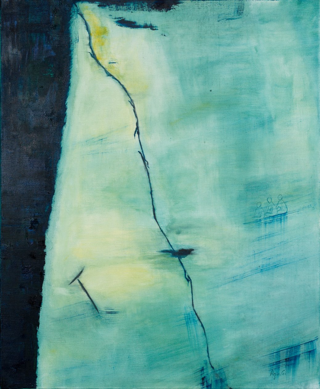 Fractura, 2018 (óleo sobre tela) de Agnes Girardon
