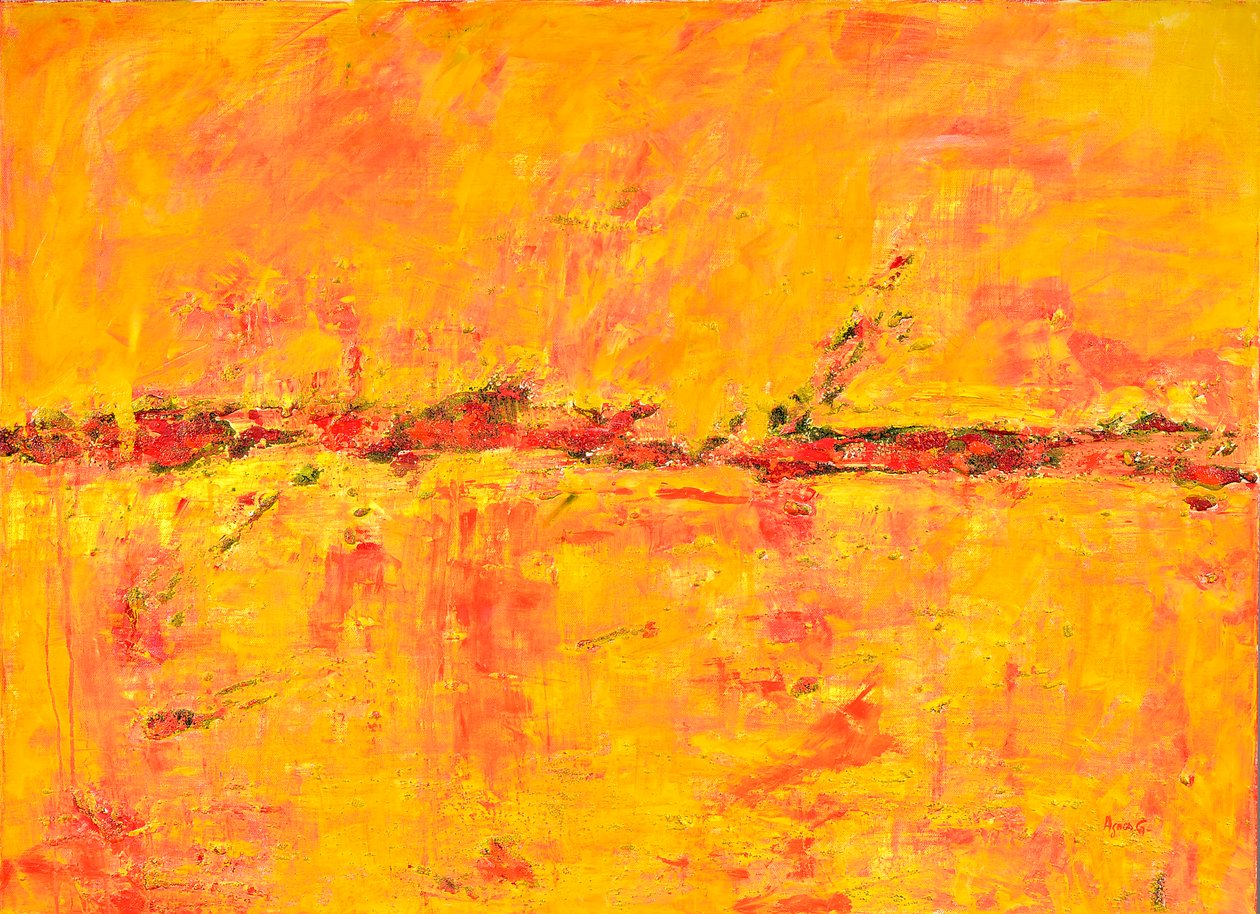 Horizon 2.0, 2017 (acrílico sobre tela) de Agnes Girardon