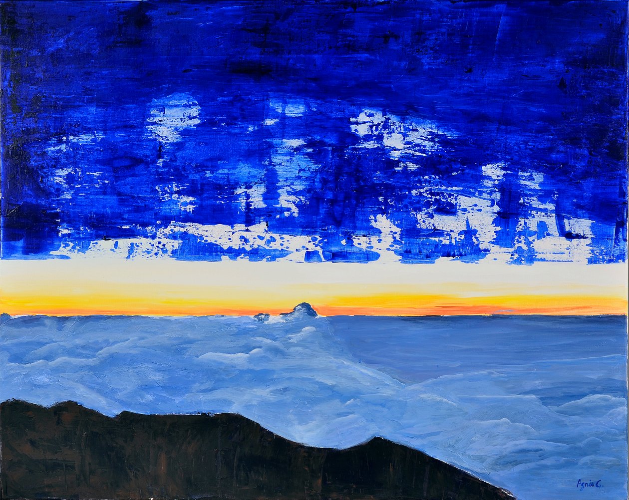 Rinjani, 2017 (acrílico sobre tela) de Agnes Girardon