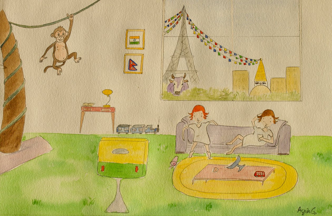 The Voyage, o fim, 2015 , aguarela sobre papel de Agnes Girardon