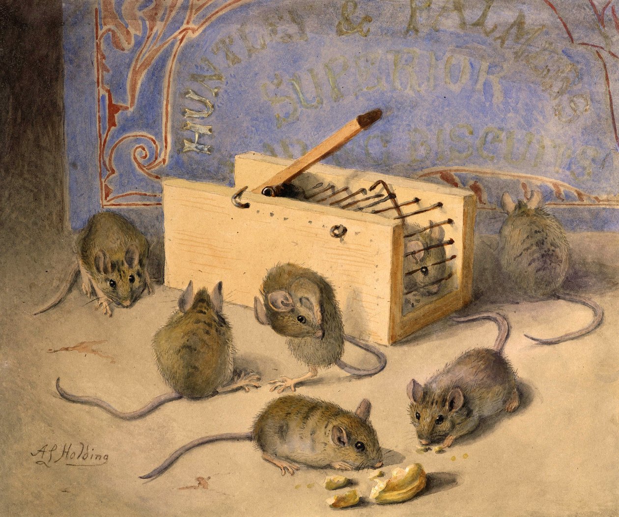 Ratos e Huntley - biscoitos superiores de Palmer, c.1920 de Agnes Louise Holding