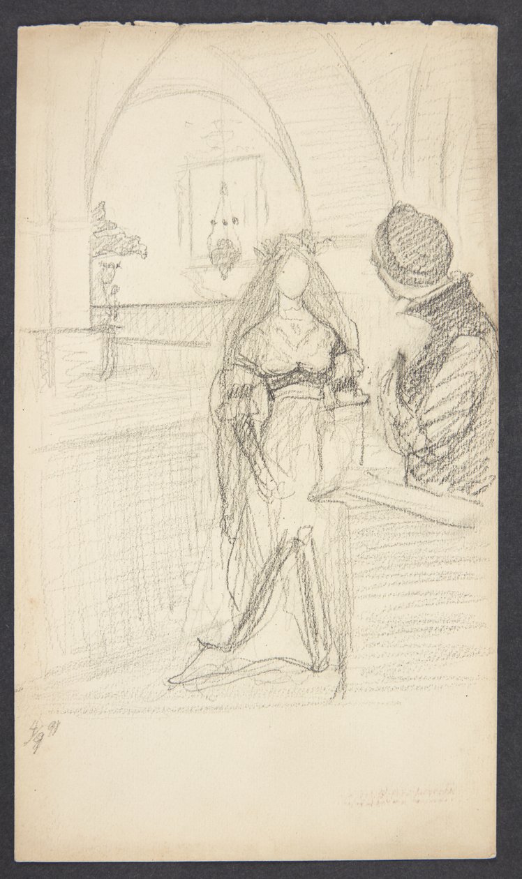 Rascunho de "Agnete" de Agnes Slott Møller