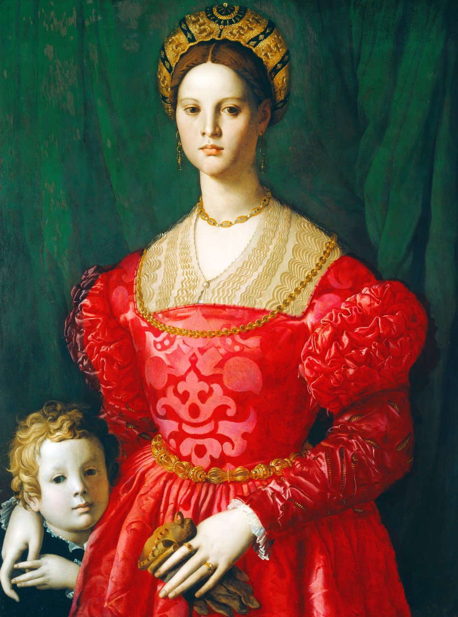 Uma jovem e seu menino de Agnolo Bronzino
