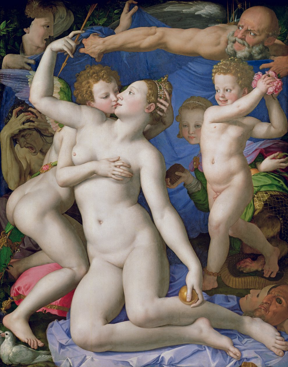 Uma alegoria com Vênus e Cupido, c.1540-50 de Agnolo Bronzino