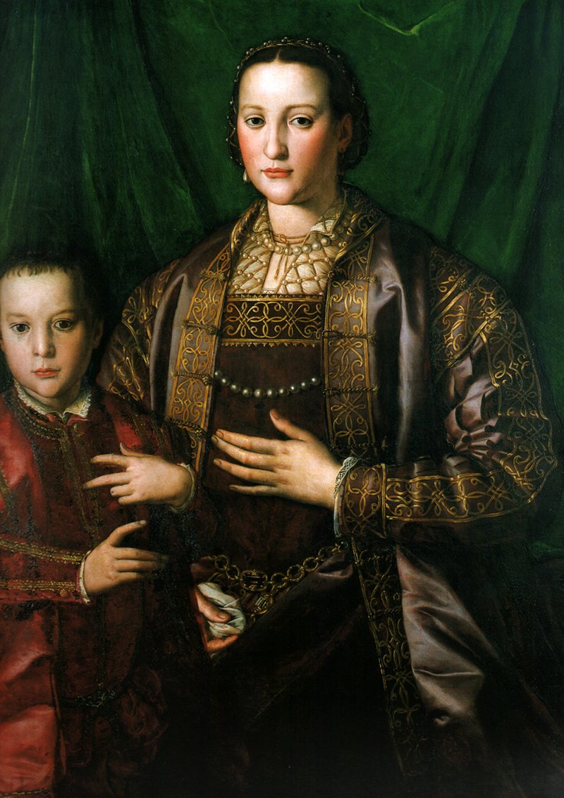 Eleonora de Toledo com seu filho Francesco de Agnolo Bronzino