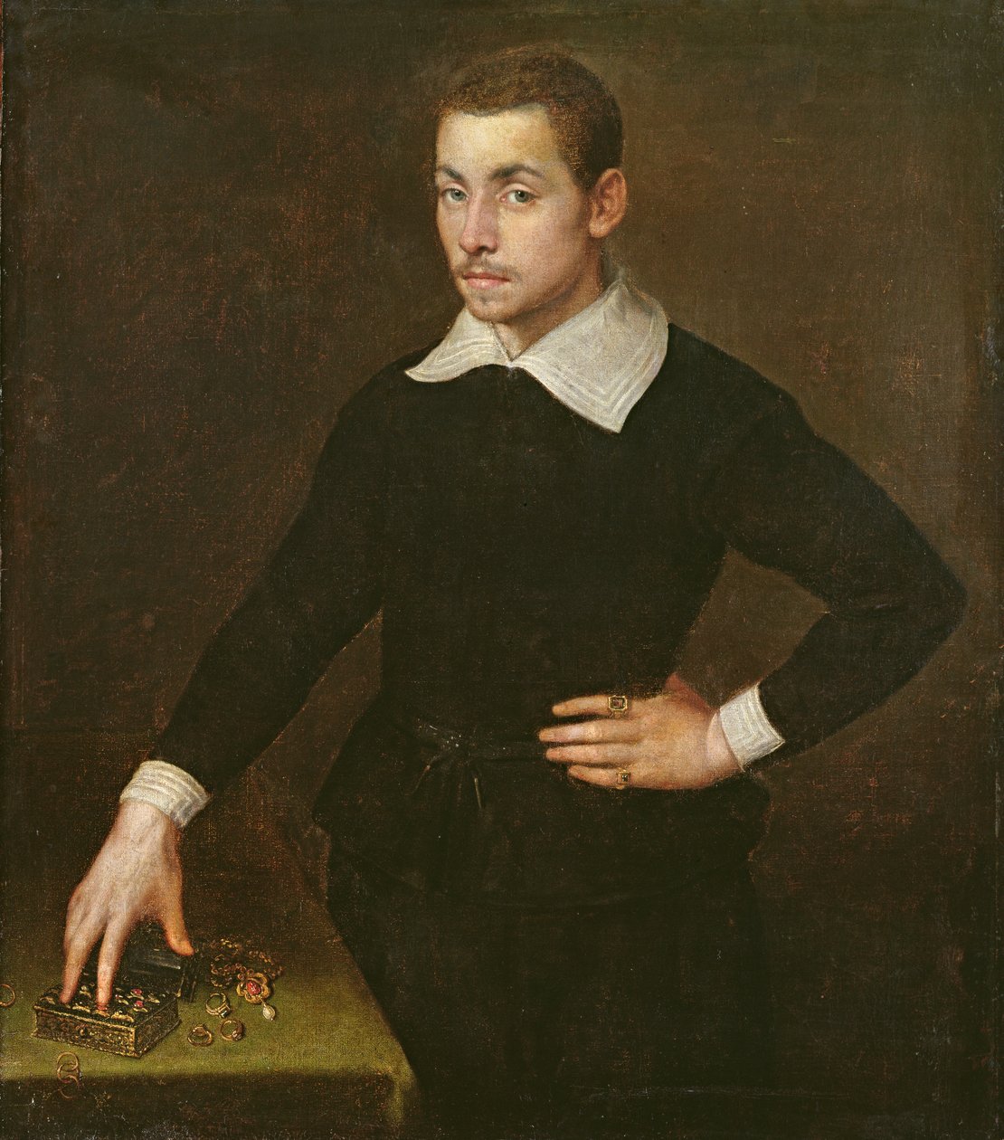 Retrato, de, um, jovem, florentino, ourives de Agnolo Bronzino