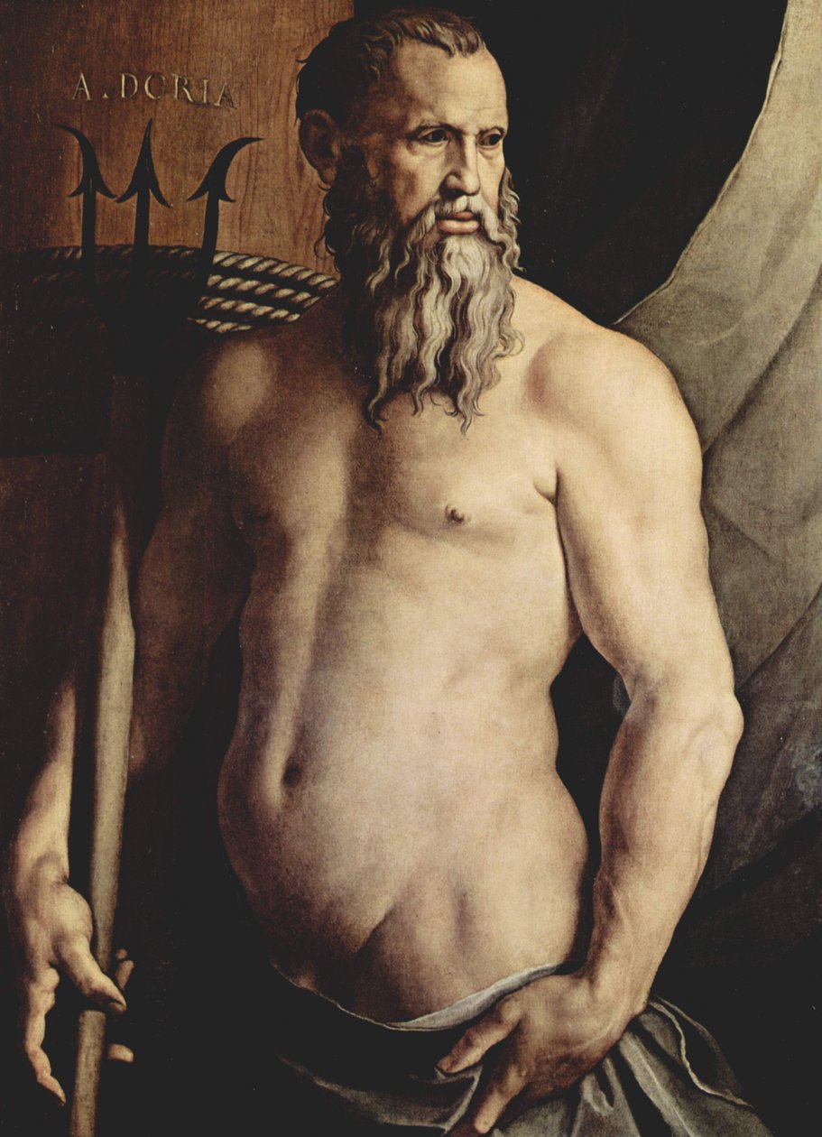 Retrato de Andrea Doria como Netuno de Agnolo Bronzino