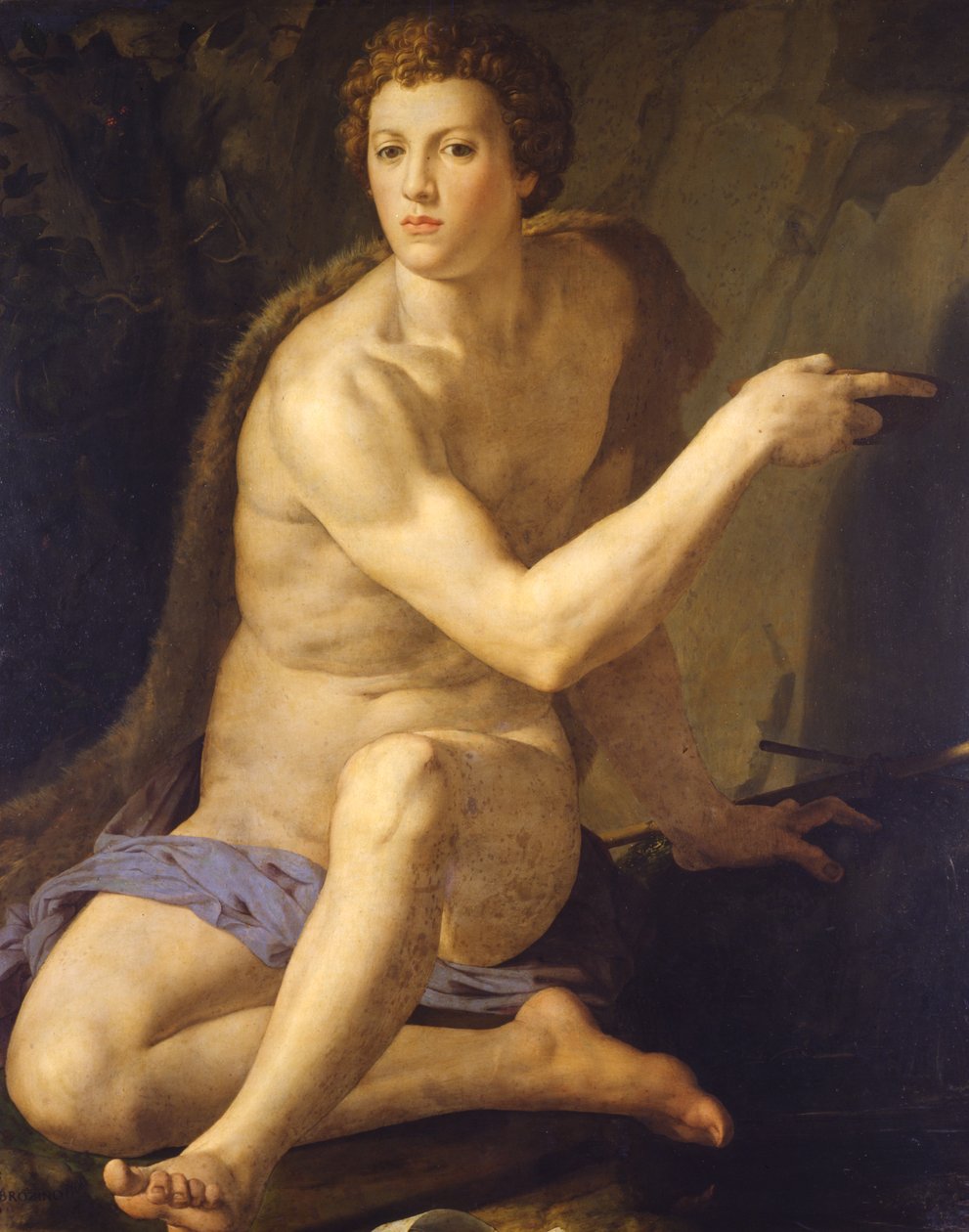 São João Batista, c.1555 (óleo sobre madeira) de Agnolo Bronzino