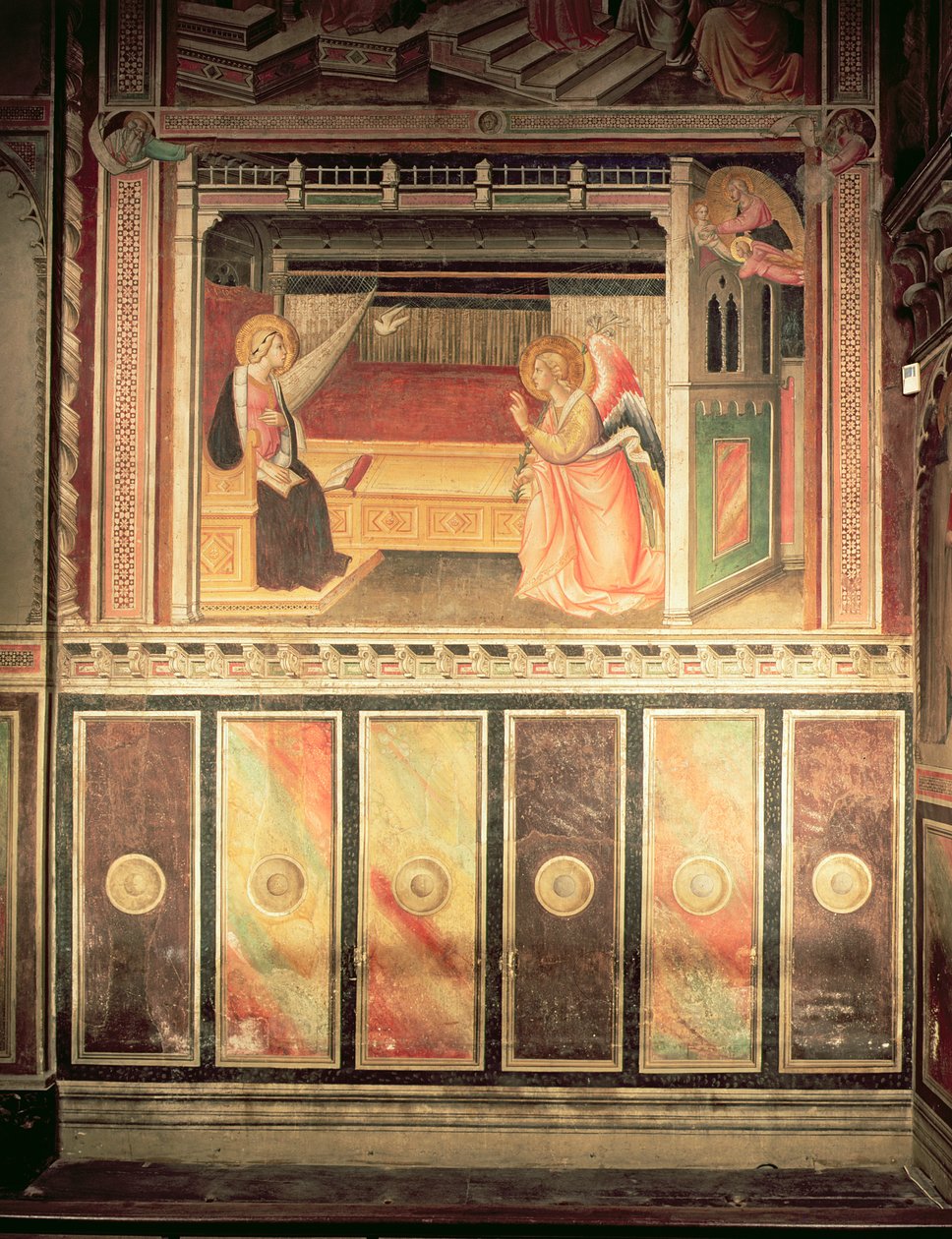 Anunciação, na Capela do Canto Sagrado de Agnolo Gaddi