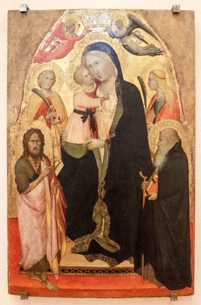Madonna e criança com os santos João Batista de Agnolo Gaddi