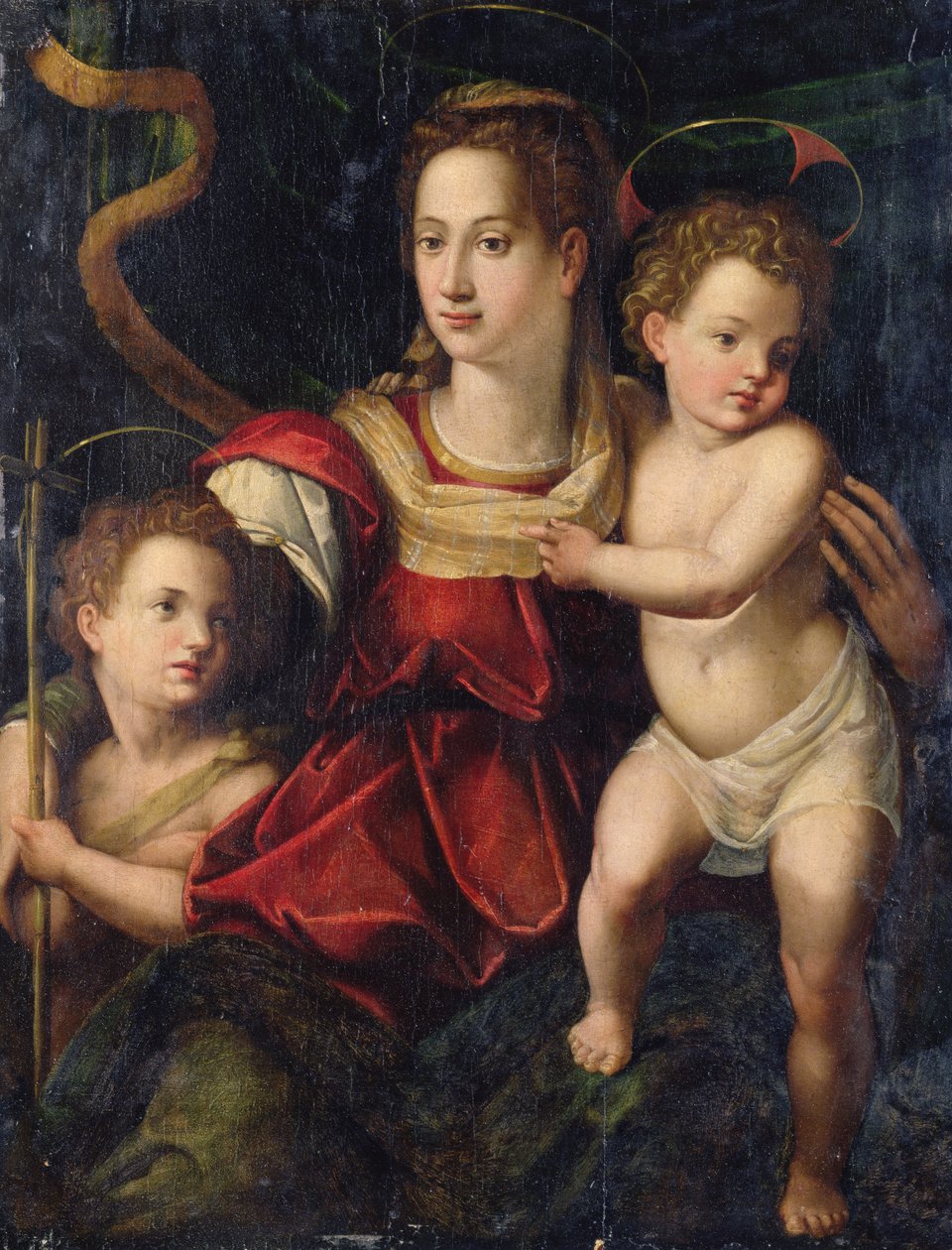 A Virgem e o Menino com o Menino São João Batista de Agnolo (after) Bronzino