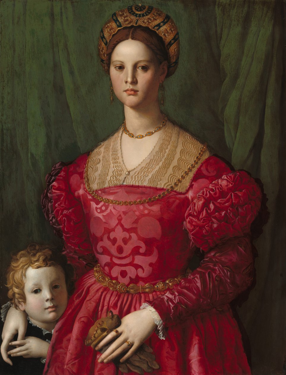 Uma jovem e seu garotinho de Agnolo Bronzino