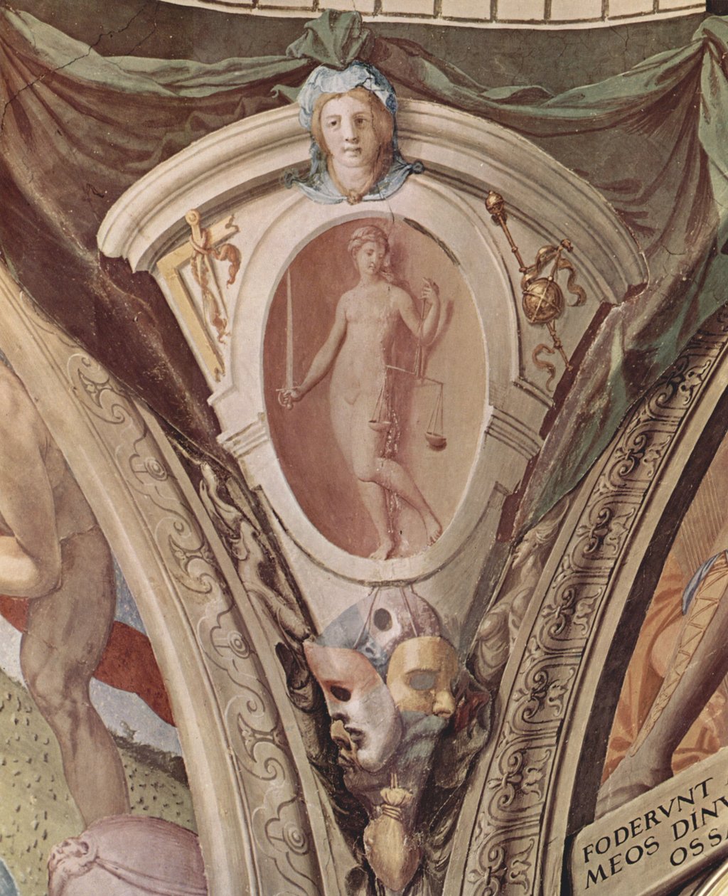 Alegorias das virtudes cardinais. Afrescos Na Capela De Eleonora Da Toledo de Agnolo Bronzino