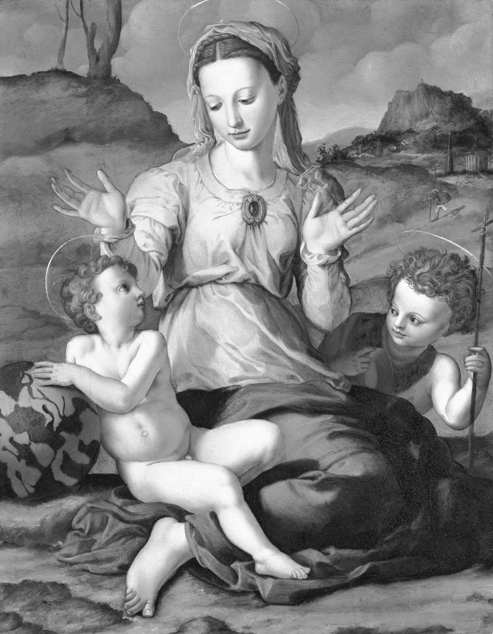 Madonna e criança com são joão de Agnolo Bronzino