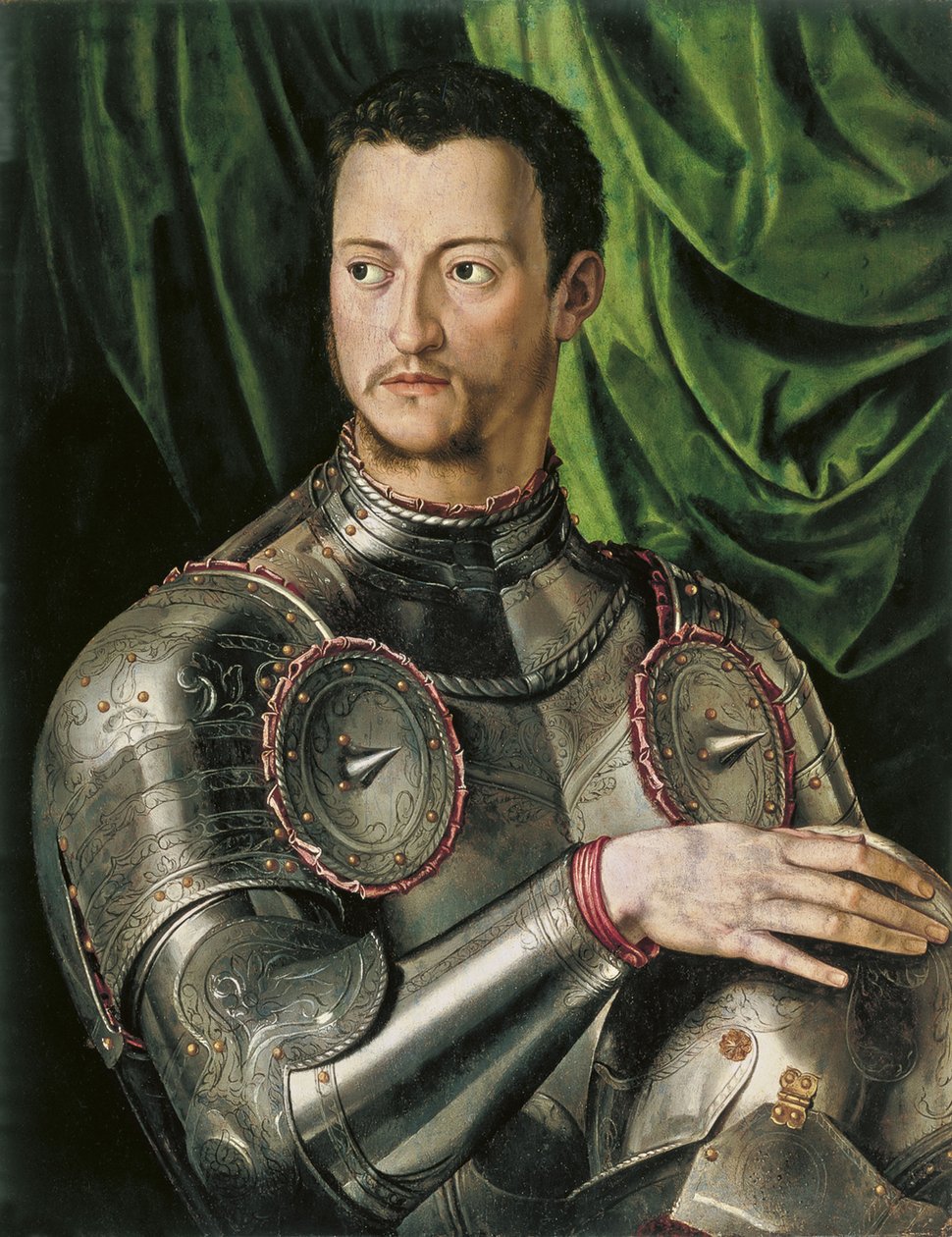 Retrato do Grão-Duque da Toscana Cosimo I de Medici 1519-1574 em armadura de Agnolo Bronzino