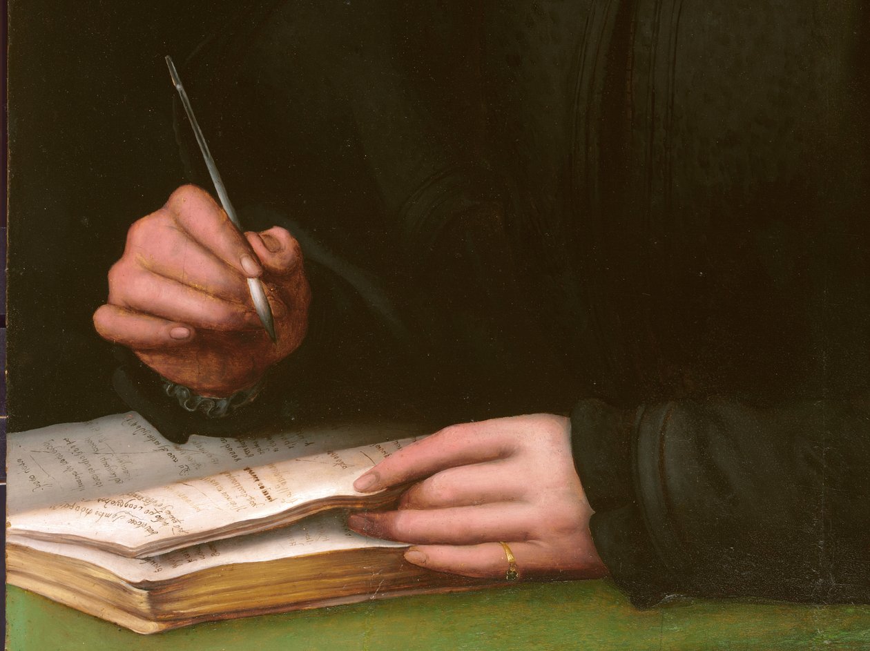 Retrato de um jovem com um livro de Agnolo Bronzino