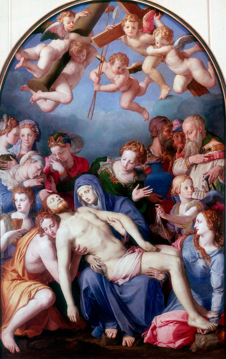 A Deposição da Cruz, 1443-1445 de Agnolo Bronzino