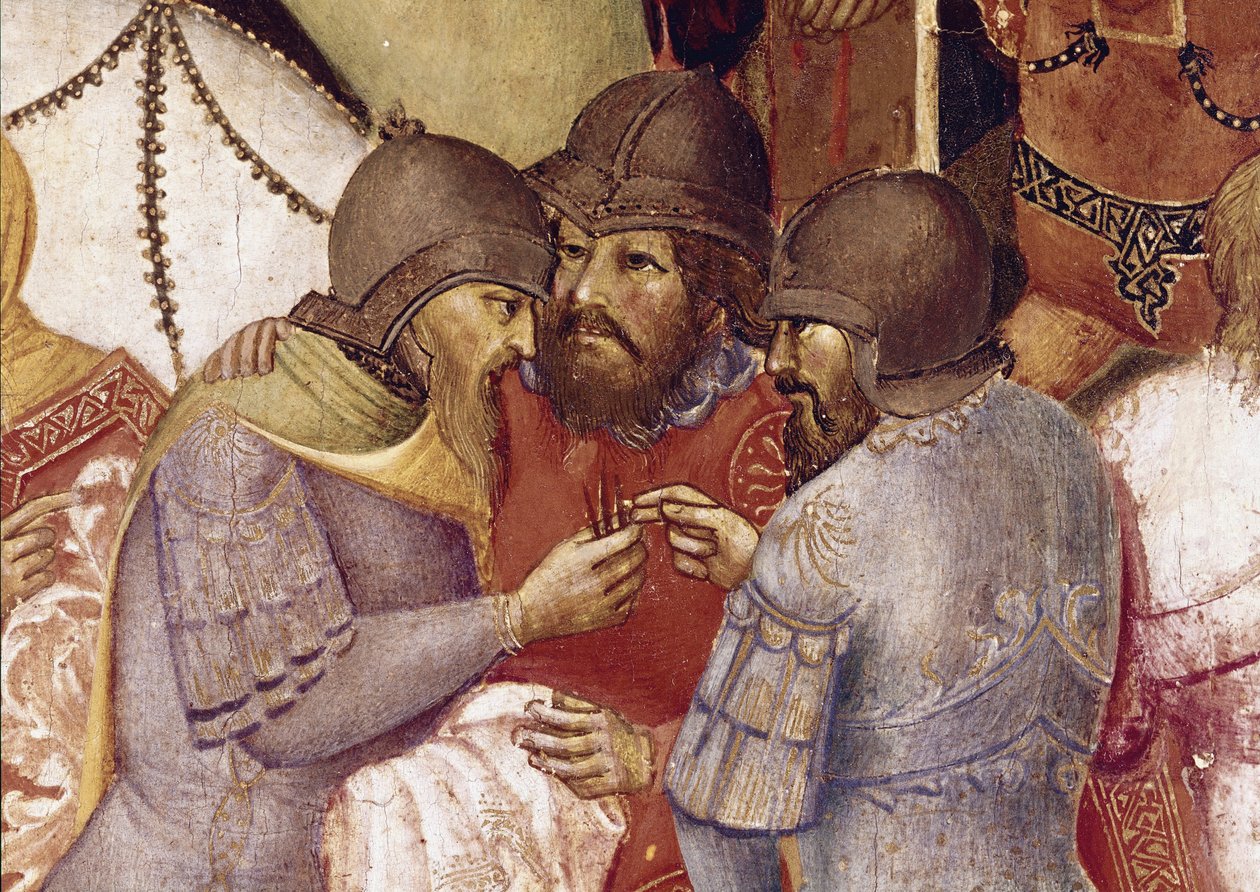 Crucificação, Detalhe (tempera no painel de Agnolo Gaddi