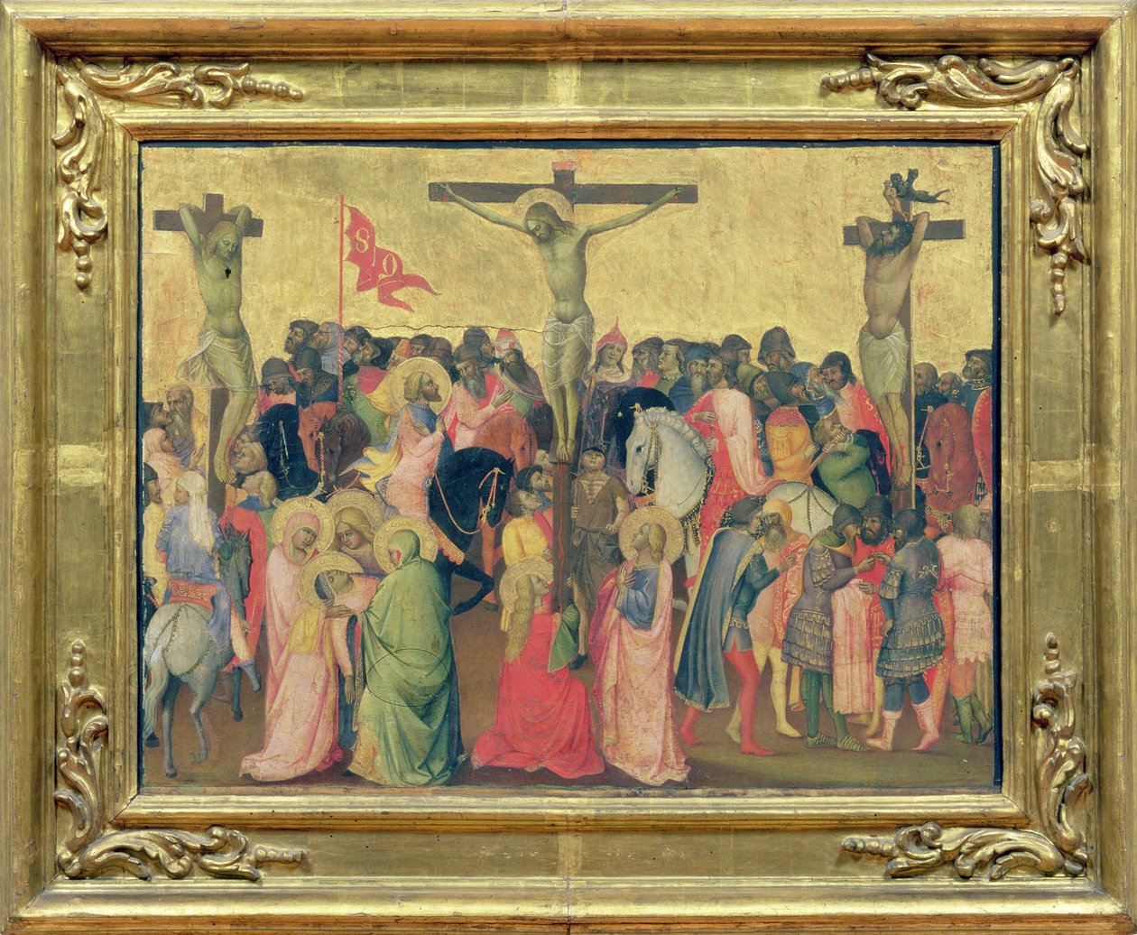 A Crucificação (tempera no painel) de Agnolo Gaddi