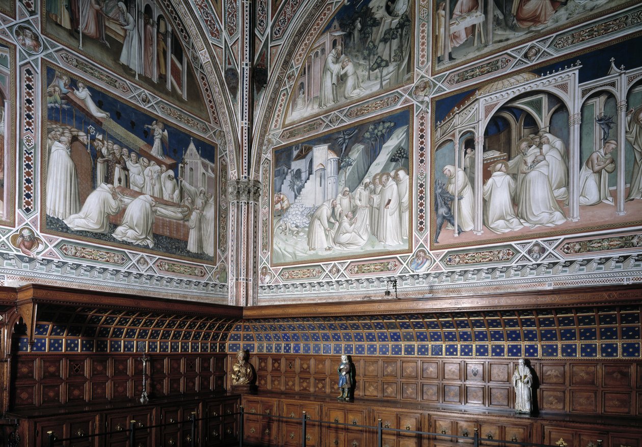 Vista da Capela Castellani (ou Sacramento) decorada com frescos por Agnolo Gaddi (1350-1396), episódios da vida de Santo Antônio o Grande de Agnolo Gaddi