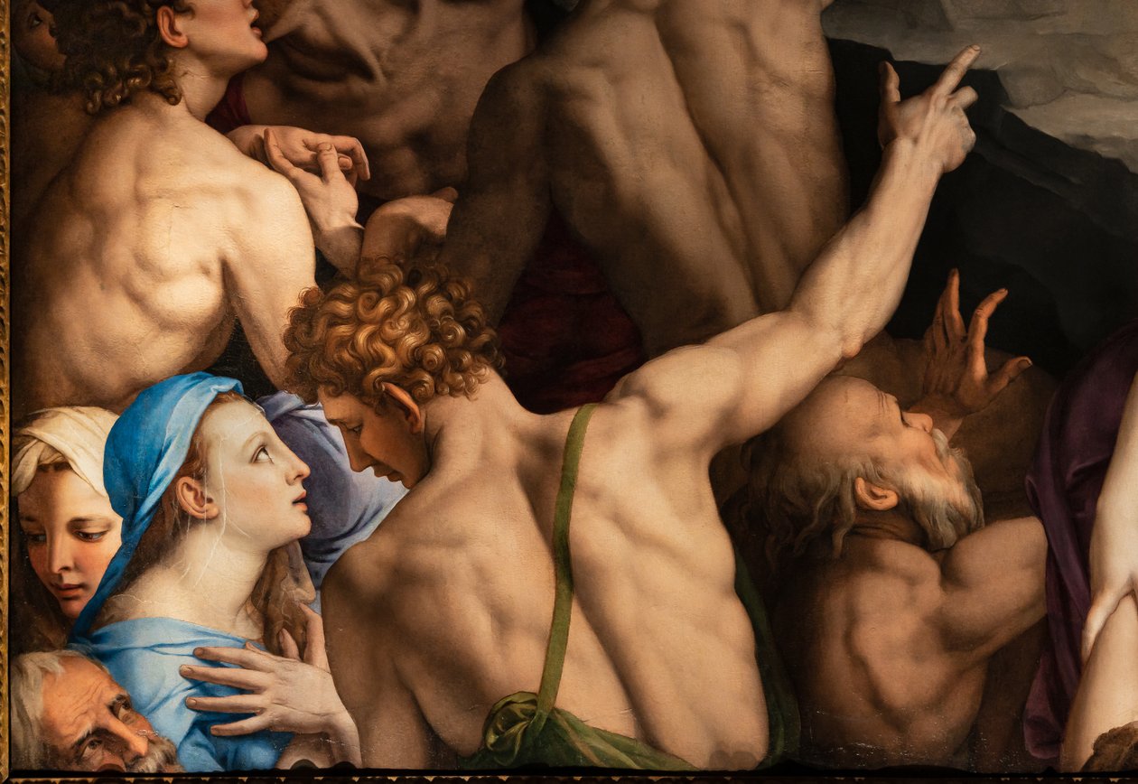 Capela Medici: Descida de Cristo ao Limbo, detalhe de Agnolo Bronzino