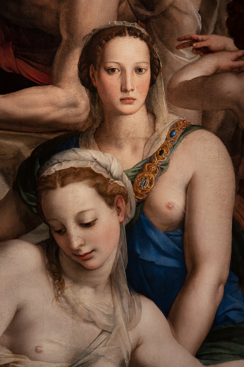 Capela Medici: Descida de Cristo ao Limbo, detalhe de Agnolo Bronzino