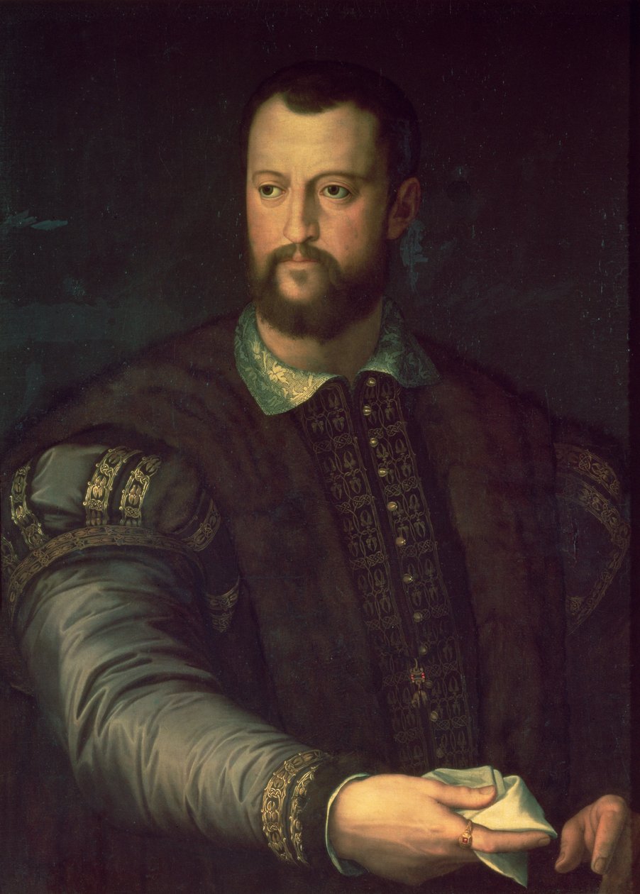 Retrato de Cosimo I de &39;Medici (1519-74) 1559 (óleo sobre tela) de Agnolo Bronzino