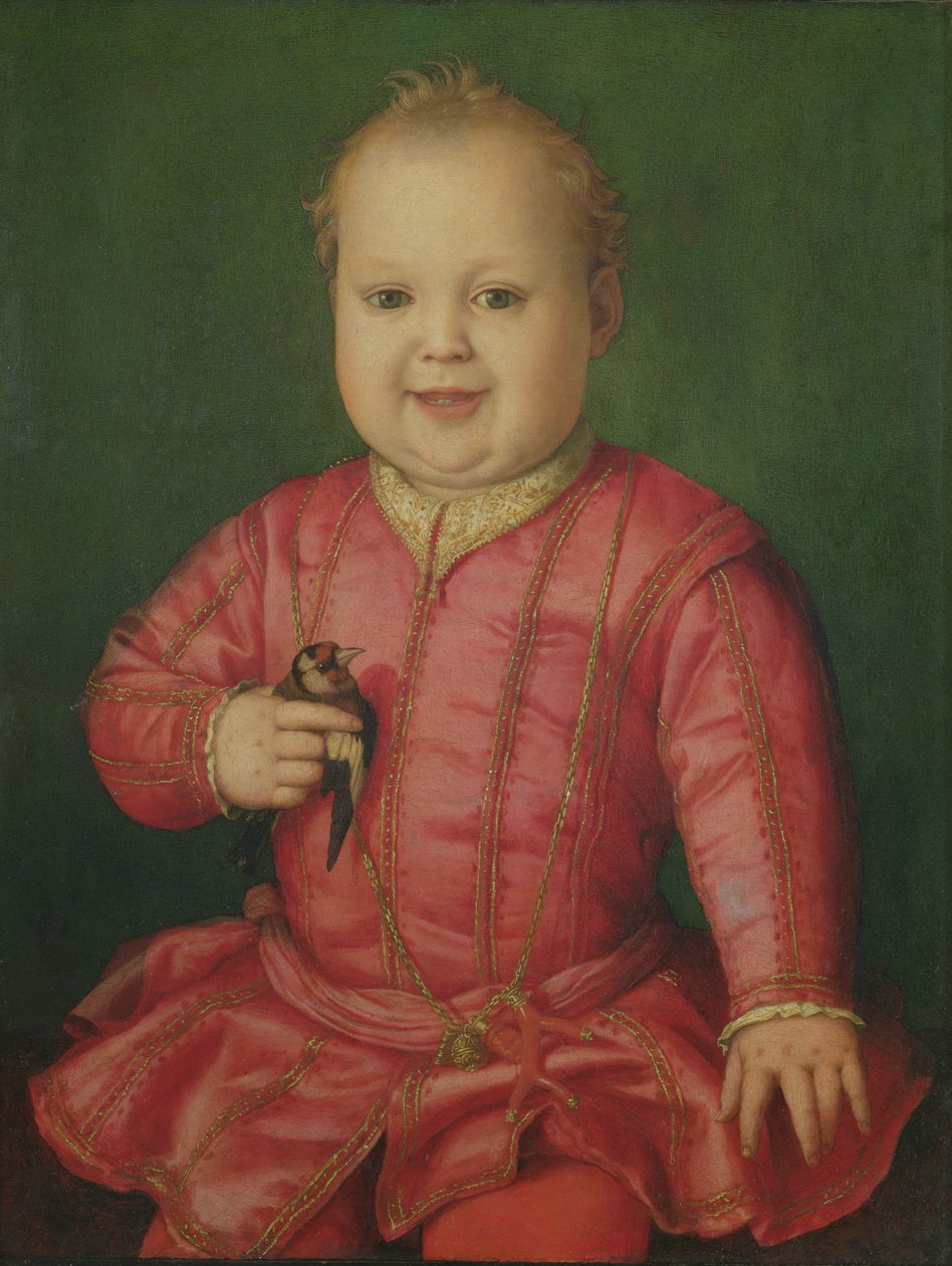 Retrato de Giovanni de &39;Medici quando criança, c.1545 (têmpera no painel) de Agnolo Bronzino
