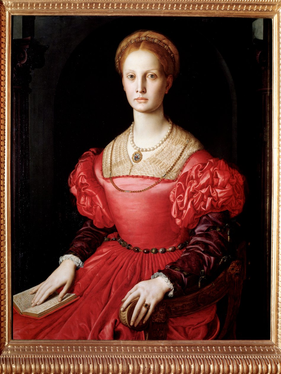 Retrato de Lucrécia Panciatichi, esposa de Bartolomeo Panciatichi (óleo sobre tela) de Agnolo di Cosimo Bronzino