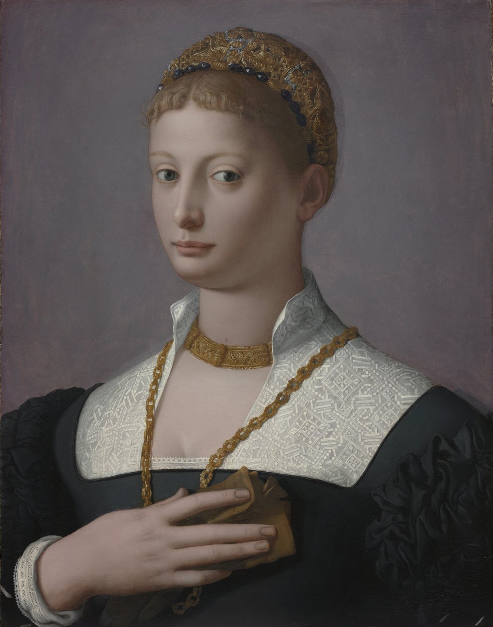 Retrato de Mulher, c.1550 (óleo sobre madeira) de Agnolo Bronzino