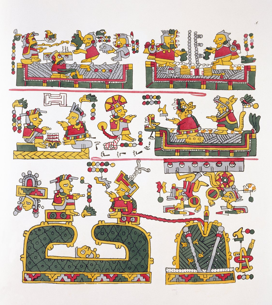 Ilustração de &39;Antiguidades do México&39; por Edward King (1795-1837) Lord Kingsborough, publicado em 1831-48 de Agostino Aglio
