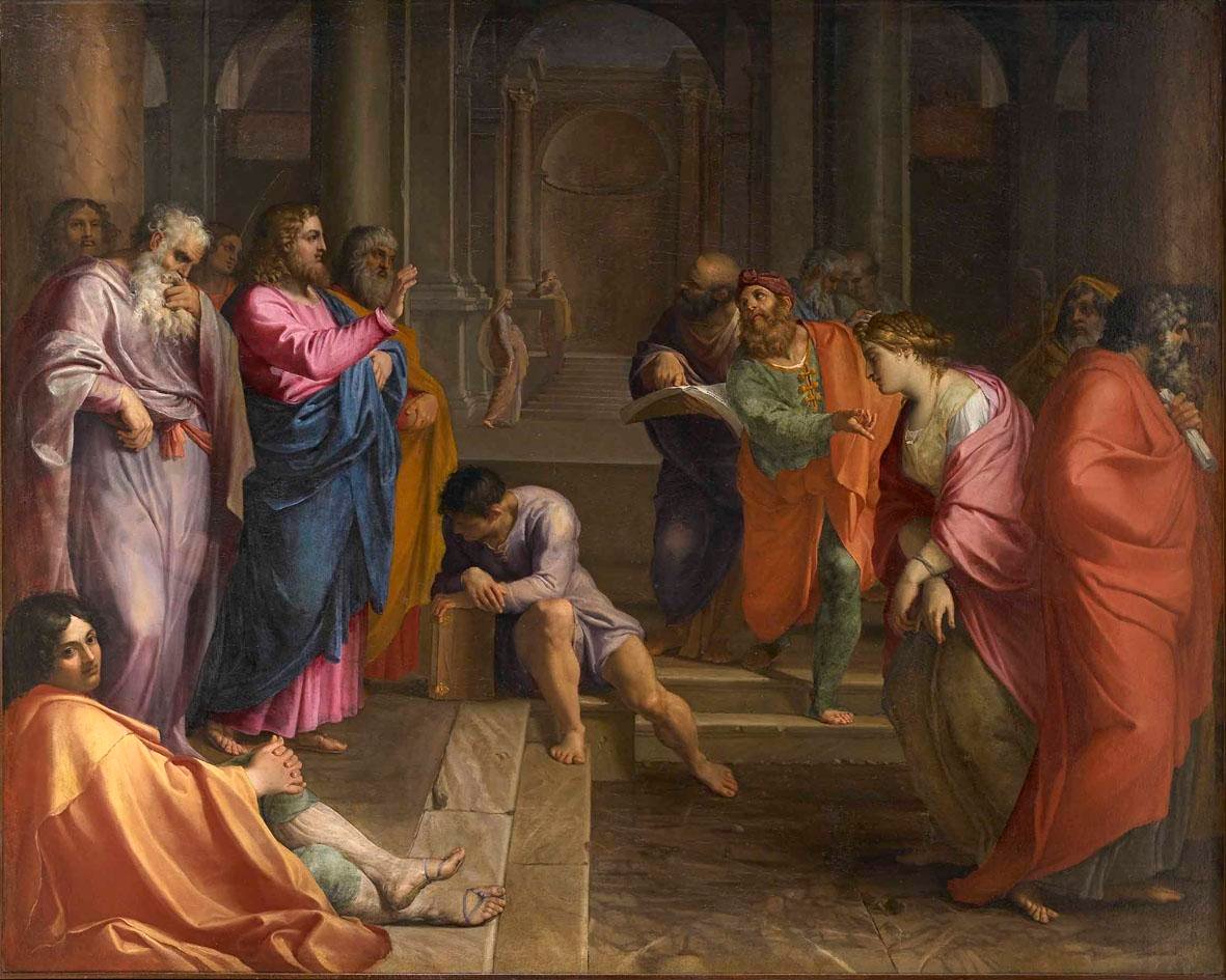 Jesus Cristo e a mulher apanhados em adultérioCristo e a adúltera de Agostino Carracci