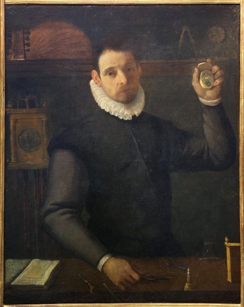 Auto-retrato como relojoeiro de Agostino Carracci