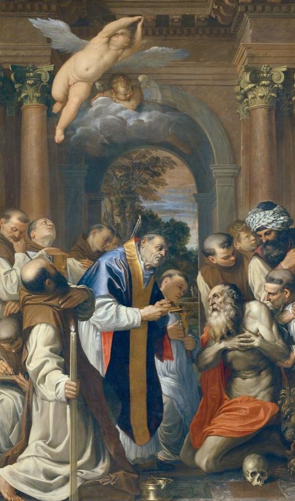 A última comunhão de São Jerônimo de Agostino Carracci