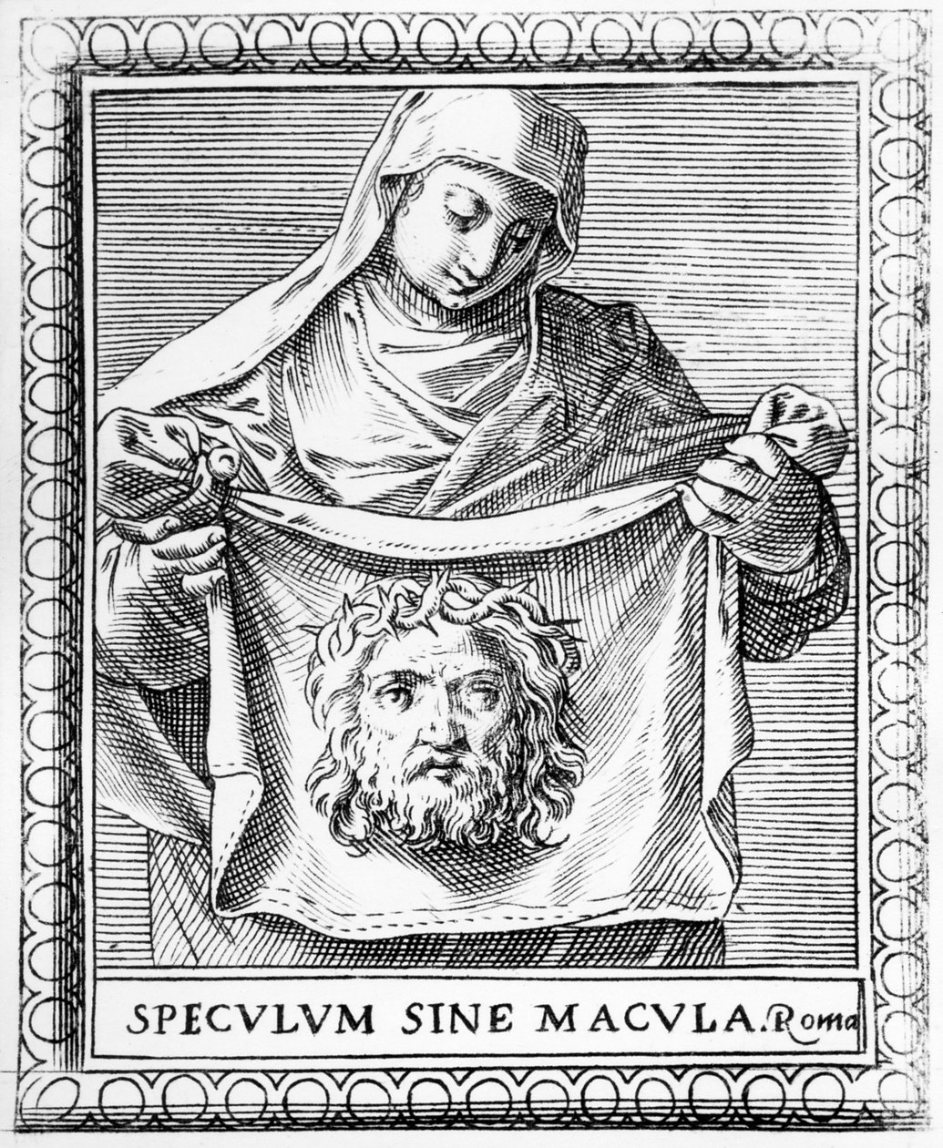 Veronica segurando o Sudário, 1581 de Agostino Carracci