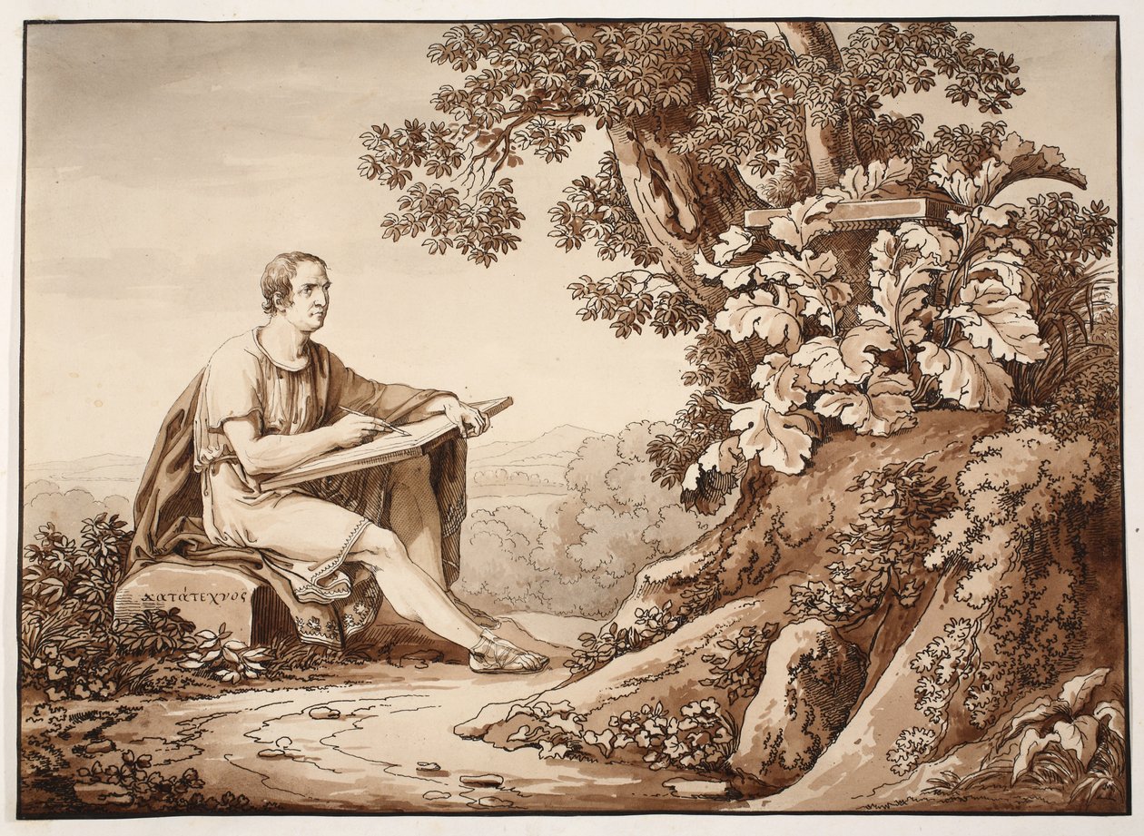 Callimachus, 1833 (gravura com lavagem marrom) de Agostino Tofanelli