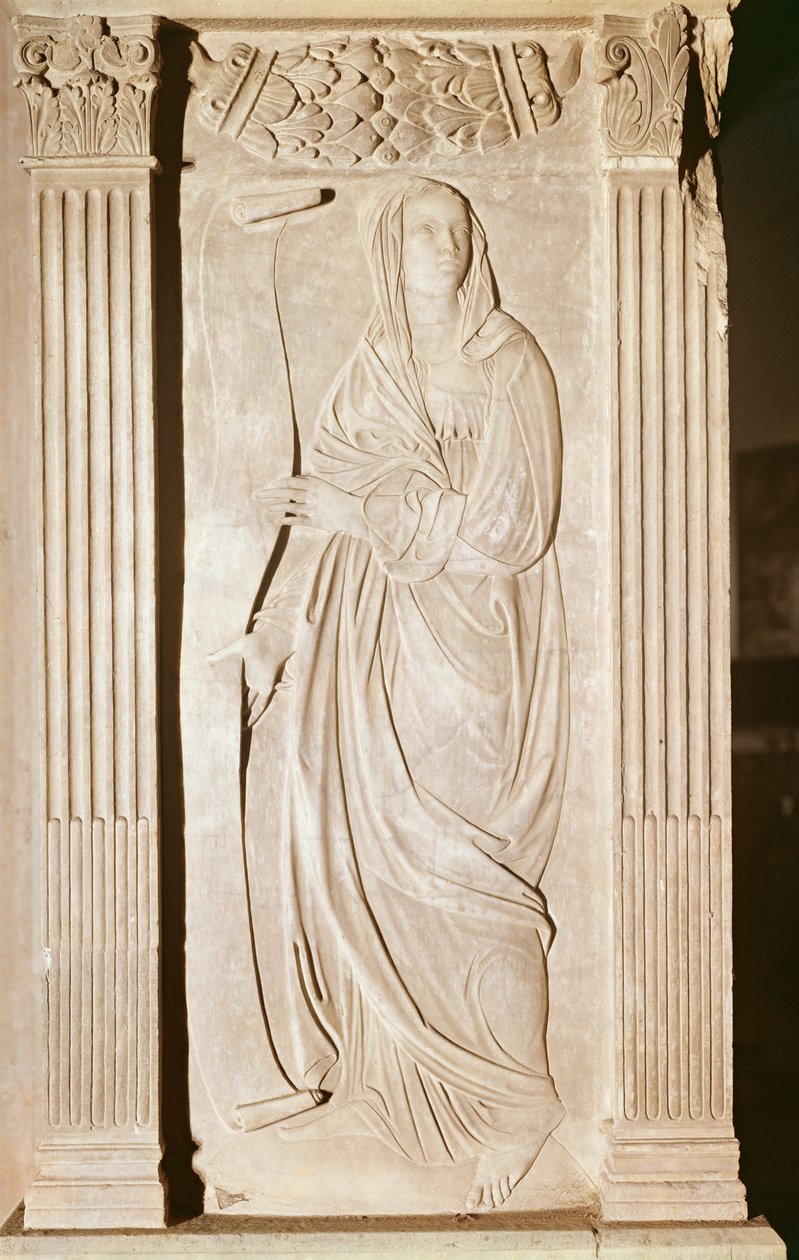 Matemática, c.1450 (mármore) de Agostino di Duccio