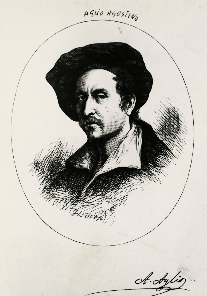 Autorretrato de Agostino Aglio (gravura) de Agostino Aglio