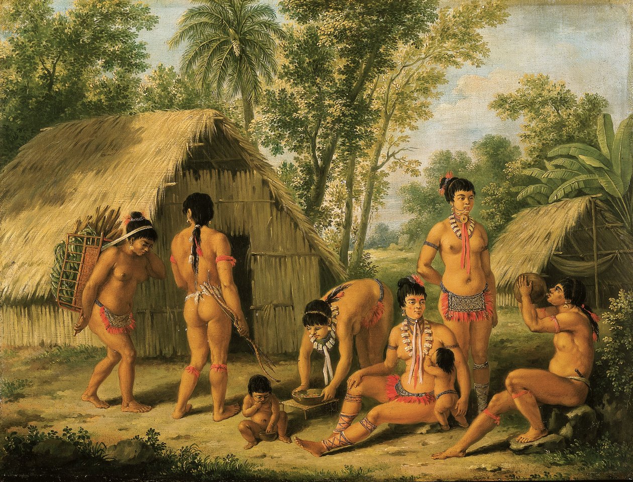Uma família de Charaibes na ilha de São Vicente de Agostino Brunias