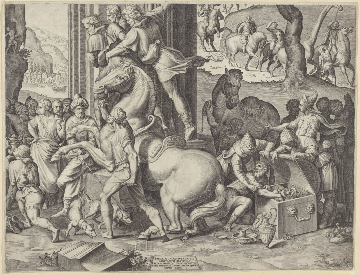 Adoração pelos reis (secção inferior direita) de Agostino Carracci