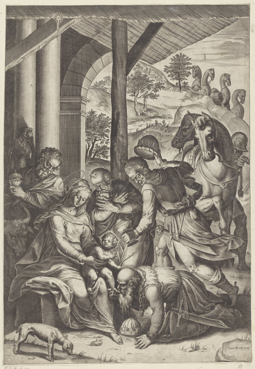 Adoração dos Reis de Agostino Carracci